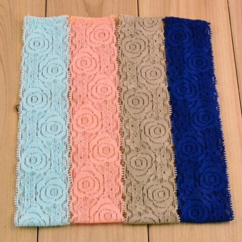 100 pcs/lot New Arrivel 2" wide elastic lace headband