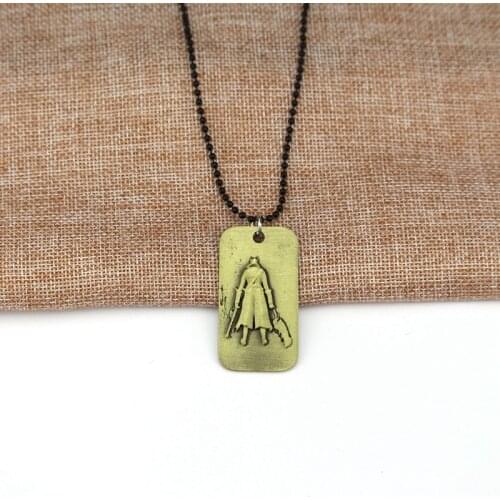 Soul Series Game BloodBorne Necklace Hunter tag logo Military Pendant Necklace Game Peripheral Jewelry Lovers Gift
