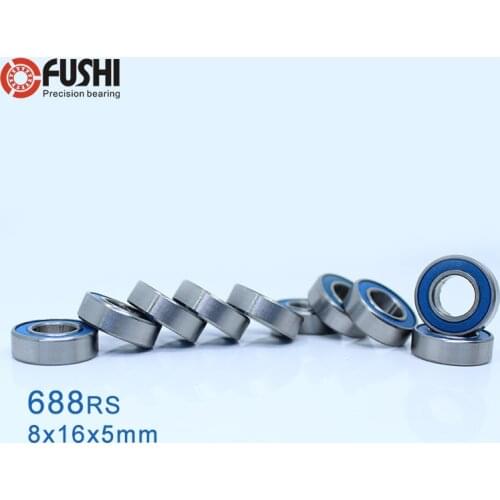 688-2RS Bearing ABEC-3 8*16*5 mm ( 10 PCS ) Miniature 688RS Ball Bearings 618/8RS Z3V3 Orange/Blue Sealed Bearing 688 2RS