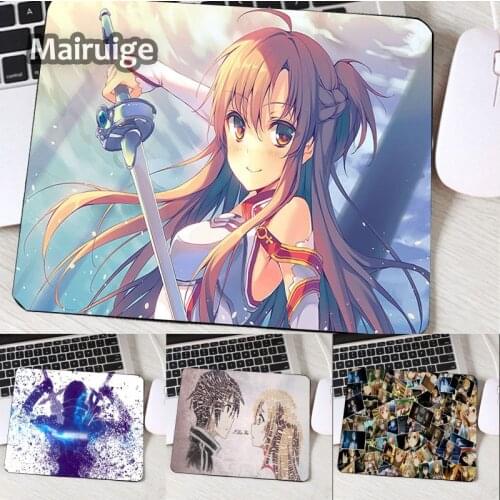 Mairuige Hot Anime Comic cartoon Style Mouse Pad SAO Sword Art Online Cute Girls Asuna Pad To Mini Pc Table Mouse Gaming Micemat