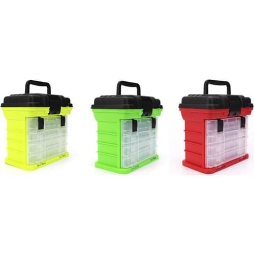 Portable Fishing Tackle Box with 4-Layers Design for Fishing Tackle Storage Premium Fishing Baits Storage Container