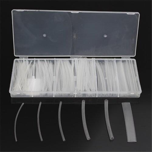 150Pcs Clear 100mm 2:1 Heat Shrink Tubing Polyolefin Transparent Tube Sleeving Wrap Wire Kit Cable