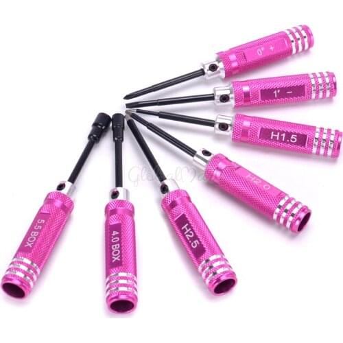 RC Tools 7 IN 1 Hex Screw Driver Set Hexagonal Hex Screwdriver Tool For RC Aircraft cars Helicopter