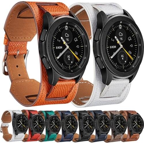22 20mm leather Strap For Garmin Vivoactive 3 Samsung Gear S2 Active 2 Galaxy 46mm 42 Amazfit 2 3 GTR 42mm Smart Bracelet Wrist