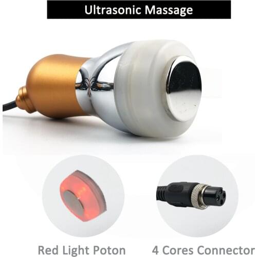 Ultrasonic Facial Massage Replace Wand with Red Light Potontherapy Ultrasound Replacement Nozzle for Mesotherapy Beauty Machine