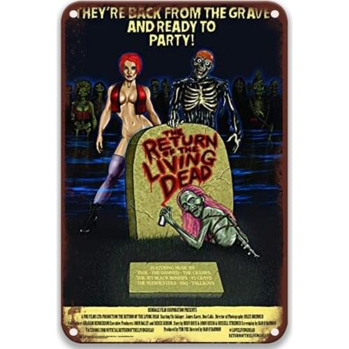 Return of The Living Dead 2 Metal Tin Signs Movies Retro Posters for Office 8x12 Inches