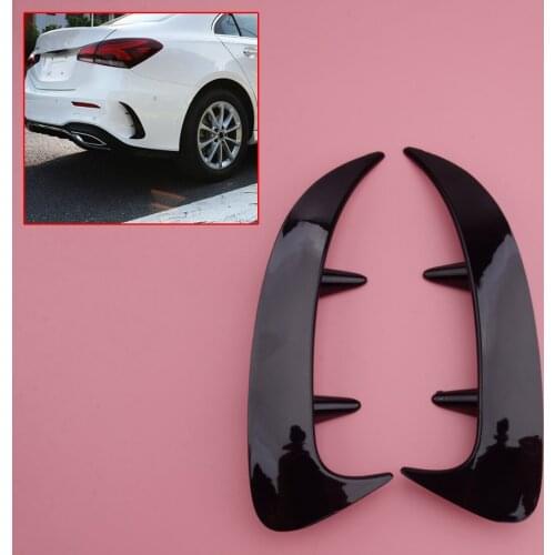 2Pcs/Set Rear Bumper Fins Canards Splitter fit for Mercedes-Benz A Class W177 A200 A220 Sedan 2019 2020