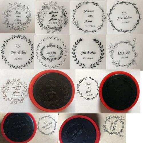 4.5CM Self Inking Wedding Custom Stamp For Invitation Personalized Stamp with Your Special Name and Memory Date