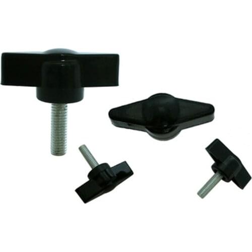 5Pcs M6 Stainless Steel One word tight Hand screws Rubberized T shape plastic handle Screw Knob Fastening bolt 12mm-55mm L