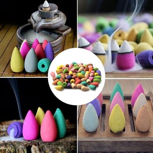 500g bag of incense cone accessories color candy shape natural rose, ocean, jasmine, lavender and other Indian incense