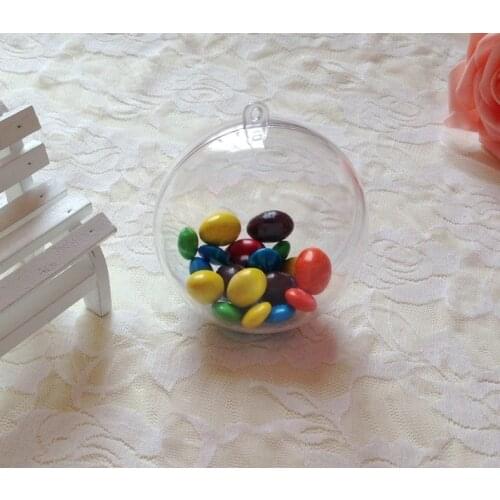 8CM 250pcs transparent plastic Christmas decoration ball,hanging christmas baubles,clear plastic ball