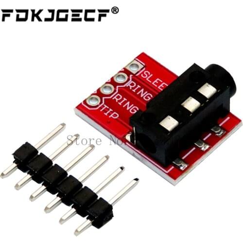 TRRS 3.5mm Audio Socket Jack Breakout Headphone Video Audio MP3 Jack Professional AL Module 3.5 MM Board