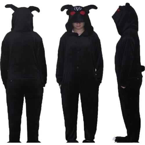 Black Sheep Onesies Kugurumi Cartoon Animal Cat Pajamas Cosplay Costumes Adult Funny Sleepwear Winter Jumpsuit Onepiece