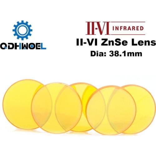 II-VI CVD ZnSe Focus Lens Dia. 38.1mm FL 127 190.5mm 5" 7.5" for HANS Trumpf Bystronics CO2 Laser Cutting Machine