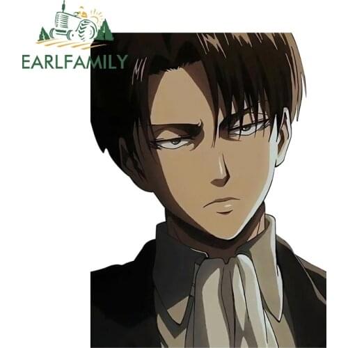EARLFAMILY 13cm x 10cm Anime Attack on Titan Car Stickers and Decal Windows Laptop RV Car Wrap Levi Cool Decoration Waterproof