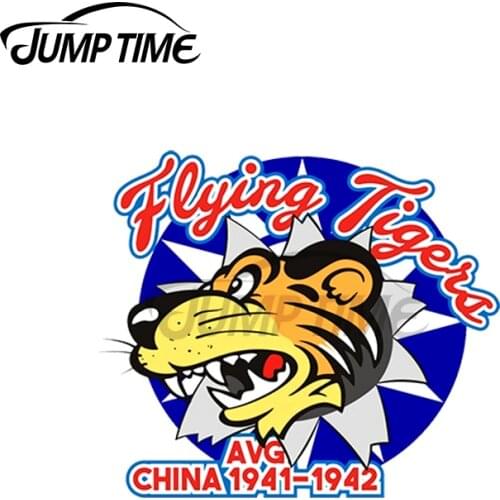 JumpTime 13 x 6.3cm For Flying Tigers AVG 1941-1942 Vinyl Car Stickers Motorcycle Scratch-Proof Car Door Protector Decal