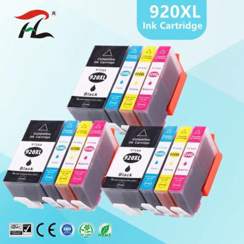 12PCS 920 compatible ink cartridge for HP 920XL For HP920 Officejet 6000 6500 6500A 7000 7500 7500A printer with chip