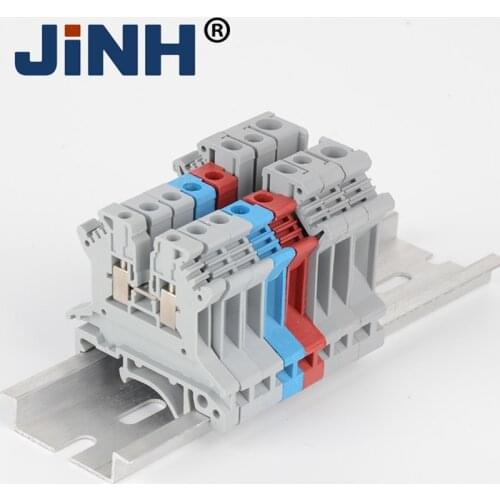 Din Rail Terminal Block UK-2.5B Wire Electrical Conductor Universal Connector Screw Connection Terminal Strip Block