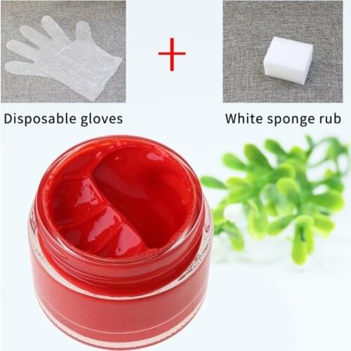 50ml Red Leather Paint Shoe Cream Coloring for Bag Leather Dye Repair AXYC