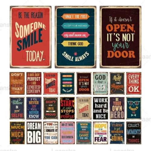 Metal Tin Sign Retro Words Best Quotes Signs Color Vintage Poster Wall Art Decor For Bookstore Pub Club Cafe Bar Iron Plaque