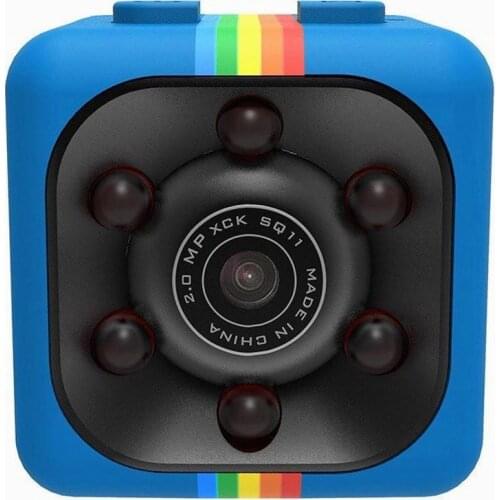 COP CAM Security Camera Video Motion Detection 32GB Card SQ11 Mini Cam Blue