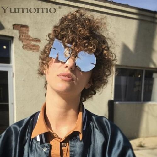 Fashion Gradient Sunglasses Women Men 2020 personality Rimless Rainbow bridge Sun Glasses Eyewear Luxury Sunglasses UV400