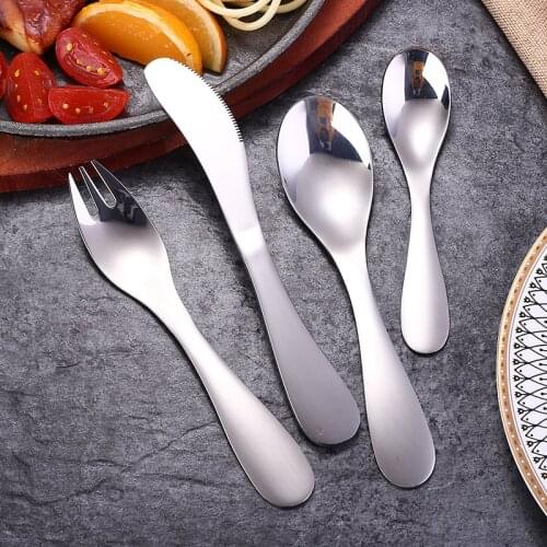 304 stainless steel Childrens knife fork and spoon set 1010 childrens Western tableware cute baby tableware