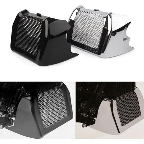 Motorcycle Oil Cooler Outer Cover Case For Harley Street Glide Road King 2017 2018 Black Chrome ABS Plastic