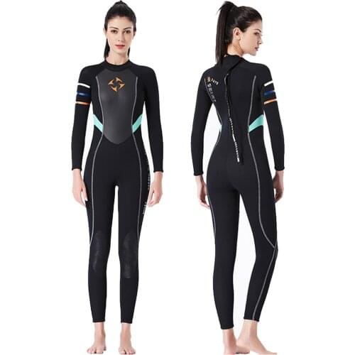 Neoprene 3MM Wetsuit Women Windsurf Suit Kitesurf Equipment Scuba Diving Snorkeling Surf Clothes Spearfishing Underwater Fishing