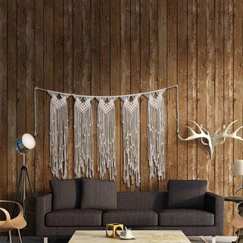 New Bohemian Style Tapestry Tassel Love Shape Wedding Background Show Window Decoration Hand Knitting Chic Ornaments