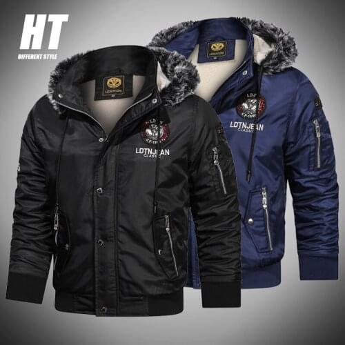 2021 Winter Parkas Men Jackets Fleece Thick Warm Windproof Fur Coats Hooded Male Outwear Casual Fashion Embroidery Down Jacket