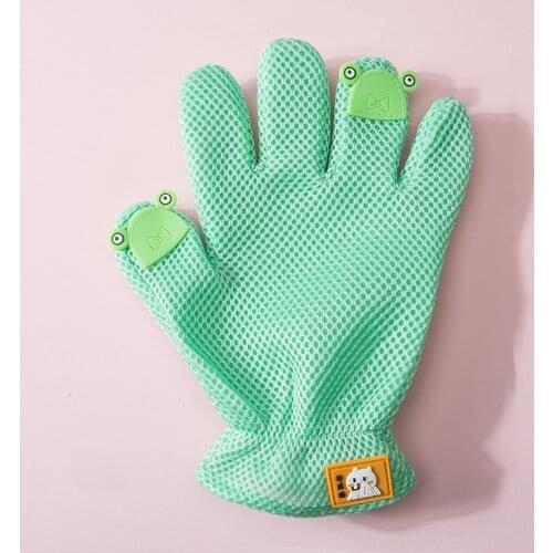Los Fick Pet Care Glove Cat Grooming Glove Deshedding Cat Brush Gloves Dog Comb for Cat Supplies Bath Clean Massage Hair Remover