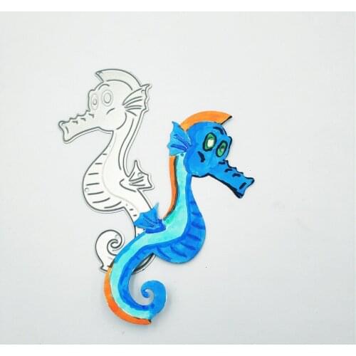 3.7*8cm hippocampus paper die Cutting dies metal crafts paper die-cutting /DIY embossing Easter Halloween Scrapbooking
