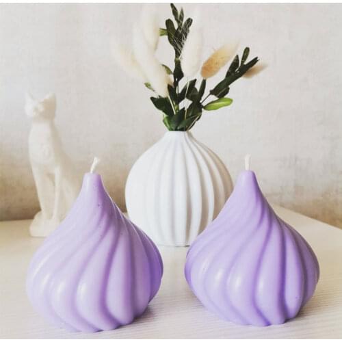 Aromatherapy Candle Silicone Mold DIY 3D Cavity Cone Whirlwind Onion Candle Molds Handmade Candles Making Wax Mould Table Decor