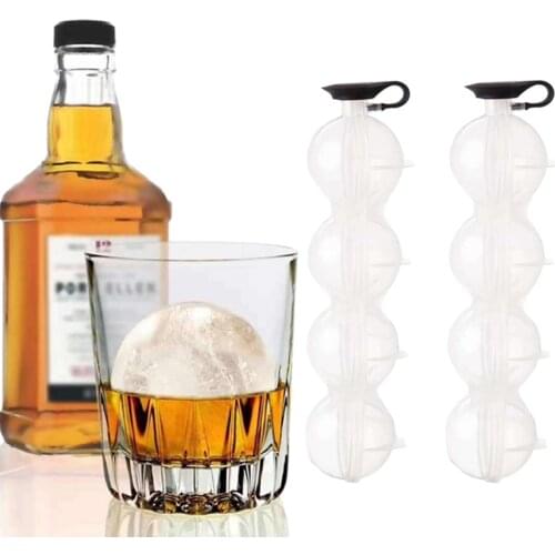4 Hole Ice Hockey Silicone Mould 5.5cm Big Size Ball DIY Whiskey Wine Cocktail Ice Cube Maker Party for Home Bar Kitchen Tool
