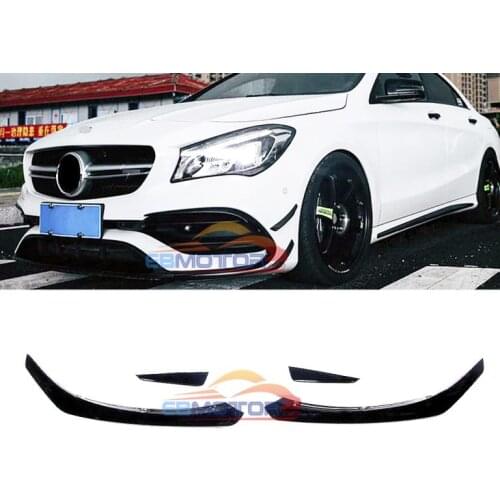 VAD Front Bumper Canards Side Aero Add on Splitter For Benz W117 CLA180 CLA200 CLA220 CLA250 CLA45 16-18 M196F