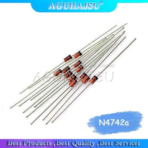 N4742a 1w 12v zener diode ST sast DO-41 glass tube 100PCS/LOT