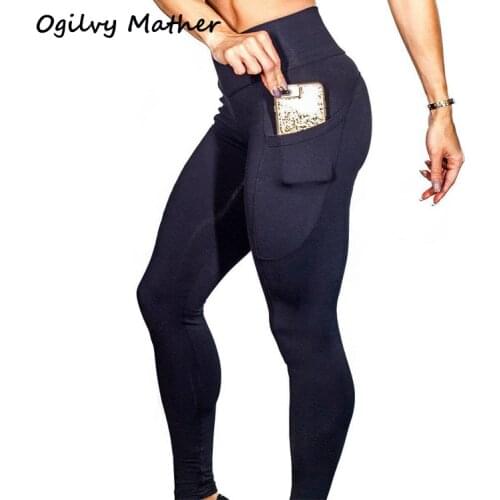 Ogilvy Mather 2020 Women Brand New Sports Leggings For Fitness High Waist Outdoor Legging With Pocket Tummy Control SportsPants