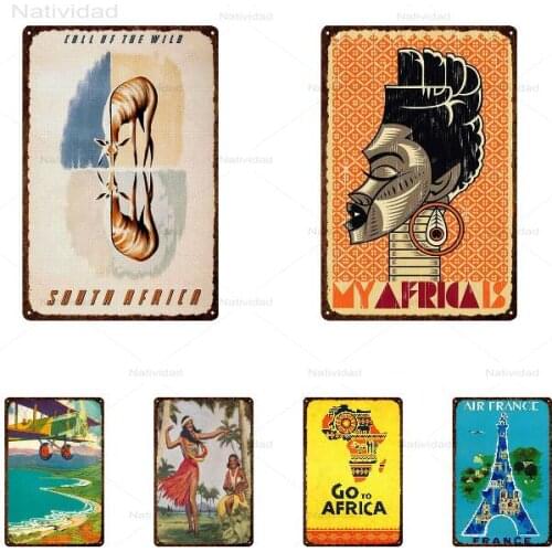 The Animals of South Africa The Eiffel Tower In Paris and Other Symbols of Different Countries American Style Irons Painting