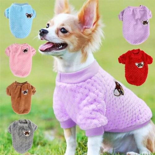 Winter Dog Clothes Puppy Knitting Warm Outfit Pet Clothing for Small Medium Chihuahua Dogs Teddy French Bulldog Clothes