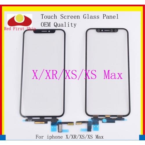 10Pcs/lot Original For iPhone X XR XS Max Touch Screen Digitizer Panel Front Outer Glass Lens For iPhone XS LCD Touch Sensor