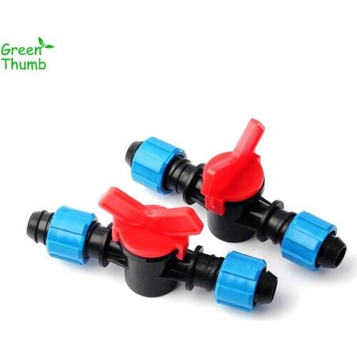 15pcs 16 mm Blue Drip Tape Straight Mini Hose Fittings Adapter Water Switch Barbed Insert Lock Connector Garden Irrigation
