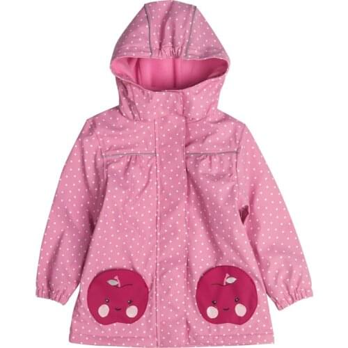 2020 Fleece Rain Coat Kids PU Waterproof Baby Girl Winter Clothes Sport Chilren Jackets Outdoor Baby Overcoat Spring Windbreaker