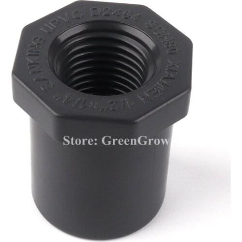 2pcs 20~32mm To 1/4"~3/4" Hi-Quality UPVC Reducing Bushing Connector Garden Water Pipe Connectors Aquarium Fish Tank Pipe Joints