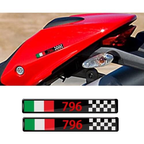 3D Motorcycle Sticker Tank Decals Italia Stickers Case for Ducati Monster 796 Emblems Decal