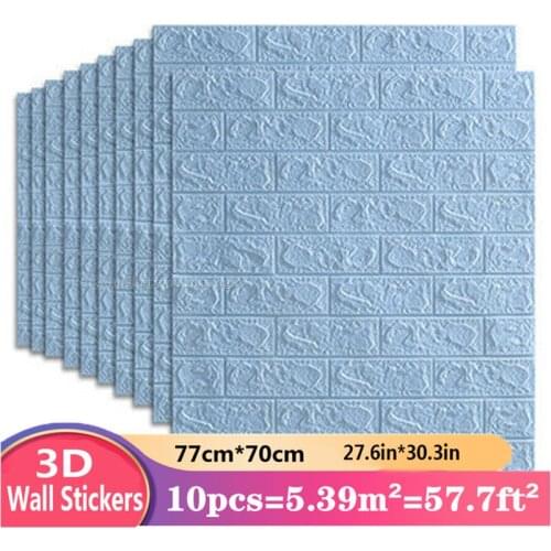 70x77cm 3D Wall Stickers Self Adhesive Brick Foam Home Decor DIY Wallpaper Sticker For Kids Living Room Bedroom Decoration
