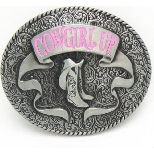 Western cowboy belt buckle drip oil cowboy UP zinc alloy belt accessories for 4.0 belt unisex