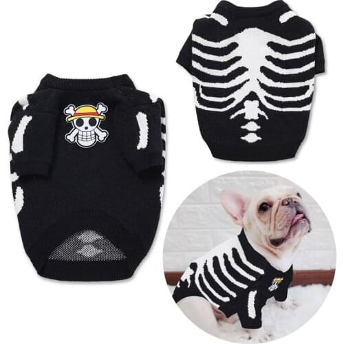 Anime One Piece Soft Warm Dog Sweater Dog Knit Sweaters Small Medium Dogs Cats Winter Clothes Pet Clothing For Chihuahua Pug