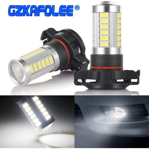 GZKAFOLEE Car Fog Lamp PSX24W PS24W LED H16 5202 Auto Bulb Fog light 5730 Chip 33 SMD 600LM 3000K white 6000K 1 year warranty