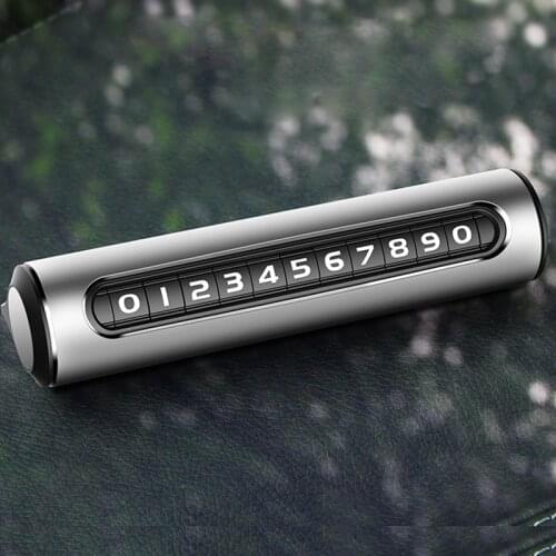 CDEN Car temporary parking card telephone number plate telephone number plate automobile sticker metal alloy material